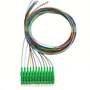 Elfcam – Pigtail à Fibre Optique à Code Couleur 12 Fibres LC/APC Monomode Simplex 9/125um OS2,0,9mm 1 Mètre (Lot de …