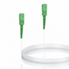 Cable de Fibra Óptica SC/APC a SC/APC Invisible/Transparente para Bouygues SFR Naranja, Fibra Óptica Monomodo OS2 de 125μm, Funda de Nylon Transparente, Invisible y Fácil de Instalar (Ref: 19752)