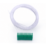 Pigtail de fibra ótica com código branco, 12 fibras, LC/APC, monomodo, sem revestimento (Ref.: 4225)