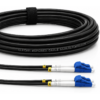 Elfcam® - Câble à Fibre Optique en Acier Blindé pour Extérieur et Intérieur LC/UPC à LC/UPC OS2 Duplex Monomode 9/125μm LSZH,Noir (Ref:5221)