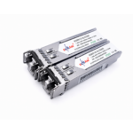 Elfcam - Conjunto de 2 módulos transceptores SFP de fibra ótica de 1,25 Gbps, conector de fibra ótica LC/UPC multimodo duplex, 850 nm, 560 M, DDM