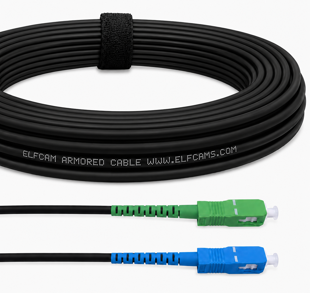 Cabo de fibra ótica blindado com aço, SC/APC para SC/UPC, OS2, simplex (para Freebox) (Ref.: 1385)