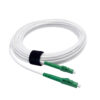 Elfcam® - Câble à Fibre Optique LC/APC à LC/APC Monomode Simplex, 9/125μm Jarretière Optique LSZH Blanc (Ref:3611)