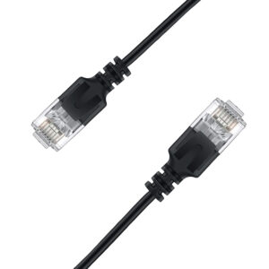 Câble Ethernet Cat 6A, Ultra Slim 10Gbps 32AWG UTP OD 2,8mm 500MHz, 10Gb Thin RJ45 Cat6a Patch Cord pour Data Center (Lot1)