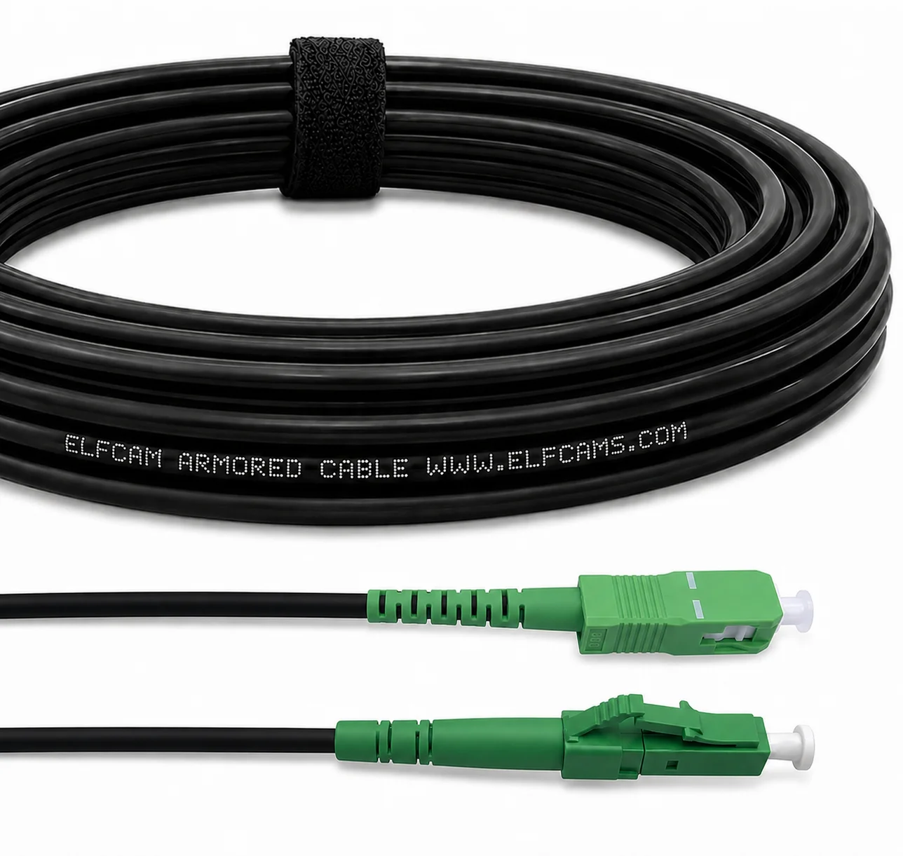 Cable de Fibra Óptica LC/APC a SC/APC Simplex Monomodo LSZH Acero Blindado (Ref:3550)