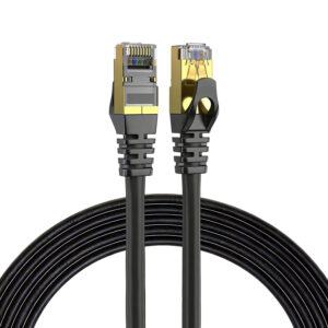 Elfcam® - Cat7 Câble Réseau Ethernet, Câble Rond avec Connecteurs RJ45, Cuivre Pur, Paire Torsadée Blindée STP, Haut...
