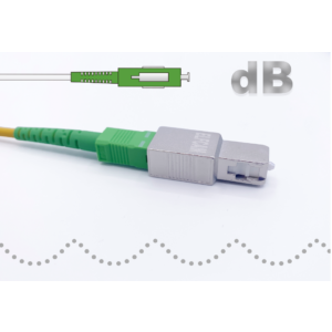 Atténuateur à Fibre Optique Fixe Monomode SC/APC, Lot de 2 (Ref:2978)