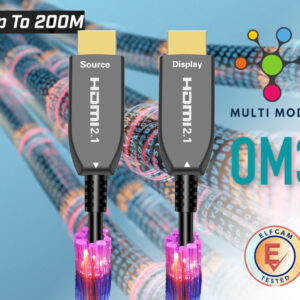 8K Câble HDMI 2.1 à Fibre Optique Mutimode OM3, 48 Gbit/s 8K@60Hz 4K@120Hz HDR Dynamique HDCP 2.2 et 2.3 eARC – Comp…