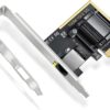 Elfcam® – Tarjeta Ethernet 2.5Gb, Adaptador de Red PCIe 3.1 2.5GBase-T, Tarjeta Controladora LAN RJ45 PCI Express Gigabit Ethernet 2500/1000/100 Mbps para Windows 10/11 Linux, 1x Puerto RJ45 2.5G(REF:11998)