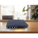 Elfcam® – Gigabit Ethernet Switch with 2 SFP Ports and 4 10/100/1000Mbps Ethernet Ports, Unmanaged Plug & Play, Robust Metal (2 SFP Ports)(Ref: 13580)