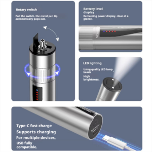 Stylo rouge de détection de défauts de fibre optique B5 – 650 nm, puissance 5–30 mW, éclairage LED intégré, batterie recha…