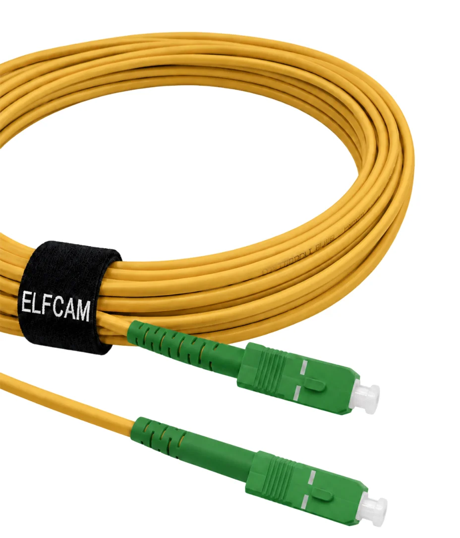 Câble à Fibre Optique SC/APC à SC/APC OS2 Simplex Jaune (Ref:11)
