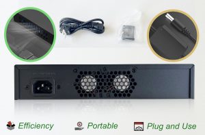 Elfcam® – Switch Géré 10Gb pour Maison & Bureau – 1 Port SFP+ 10G + 5 Ports RJ45 10GbE – Compatible Freebox Ult…
