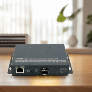 Elfcam® – 10Gb Convertisseur Fibre Ethernet Compatible avec Freebox Ultra, avec 1 Port 10G SFP+ et 1 Port 10G Ethern…