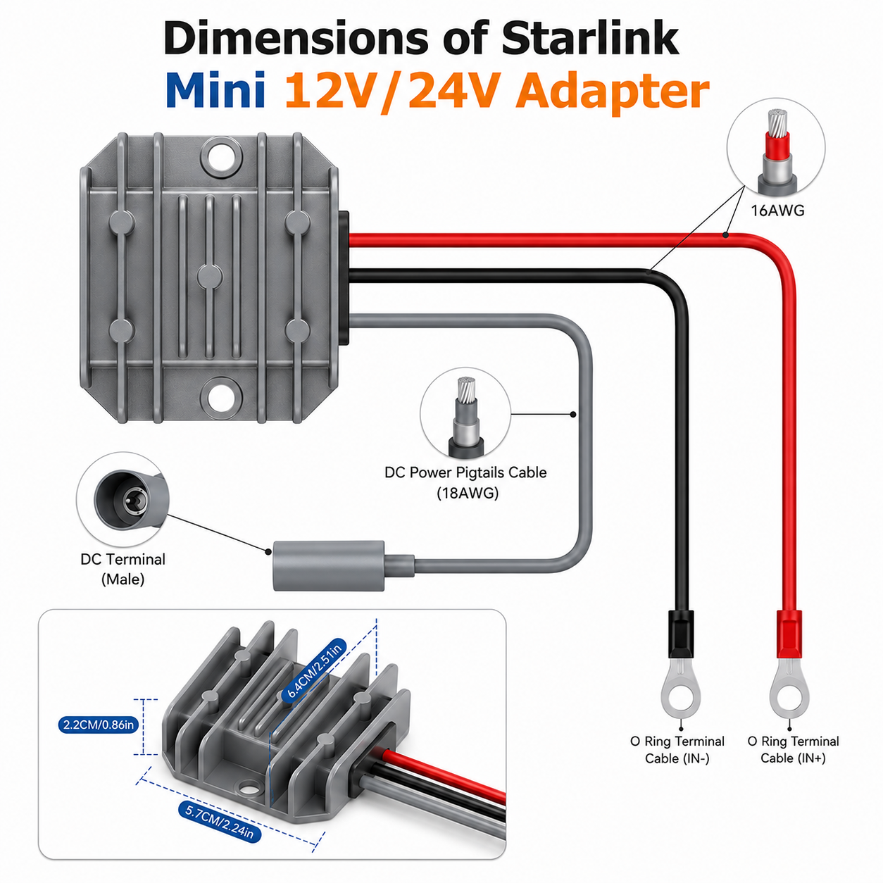 Adattatore 12 V per Starlink Mini, convertitore DC step-up da 12 V a 30 V 3,5 A, cavo di alimentazione intelligente Boost Starlink Mini, batteria esterna per accessori camper, ingresso 9-28 V, connettore DC impermeabile, nessuna caduta di tensione - immagine 3