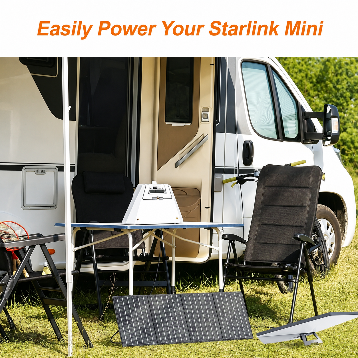 Elfcam - 127,75Wh Batterie Externe Clip-on pour Starlink Mini + Panneau Solaire 40W, Recharge Solaire, Autonomie Jusqu’à 6 Heures, 2xSorties DC & USB-C, Conforme aux Normes Aériennes - Image 13