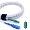 Elfcam – Glasfaserkabel LC/APC auf SC/UPC Simplex Singlemode 3,0 mm weiß, Lieferung mit Kupplung für FRITZ!Box