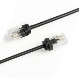 Elfcam® – Câble Ethernet Slim Cat 6, Câble Réseau LAN WAN Cat6 32AWG,Ultra Slim Noir (Ref: 21899)