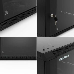 Armoire Murale Compacte 6U pour Rack Serveur et Équipement Réseau – 5mm Porte Verre Trempé, Capacité 100kg, Certific…