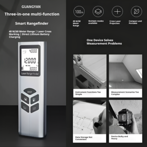 Télémètre laser J-40/J-60 – Mesure de distance 40 m/60 m, précision ±2 mm, fonctions surface/volume/Pythagore, écran LCD r…