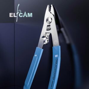 Elfcam® – Pince à Dénuder Ergonomique 3 Coupes, Pince 3 en 1 pour Dénuder et Décaper pour Fibre Optique de 125 um à …