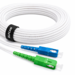 SC/APC to SC/UPC OS2 Simplex White Fiber Optic Cable (Freebox)(Ref:345)