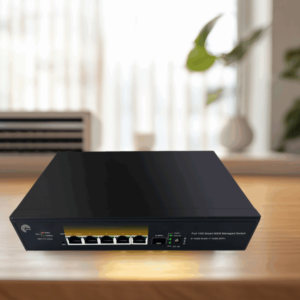 Elfcam® – Switch Géré 10Gb pour Maison & Bureau – 1 Port SFP+ 10G + 5 Ports RJ45 10GbE – Compatible Freebox Ult…