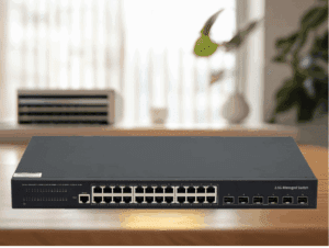 10Gb Commutateur Géré Switch Fibre Optique avec 6 Ports 10G SFP+ et 24 Ports 2,5G Ethernet RJ45, Prend en Charge Le Modu...