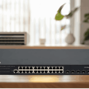 10Gb Commutateur Géré Switch Fibre Optique avec 6 Ports 10G SFP+ et 24 Ports 2,5G Ethernet RJ45, Prend en Charge Le Modu...