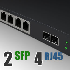 Elfcam® – Gigabit Ethernet Switch avec 2 SFP Ports et 4 Ports Ethernet 10/100/1000Mbps, Plug & Play Non Géré, M…