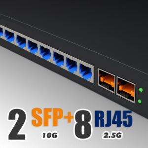 10Gb Commutateur Switch Fibre Optique Compatible avec Freebox Ultra et Orange Livebox 6, avec 2 Ports 10G SFP+ et 8 Ports …