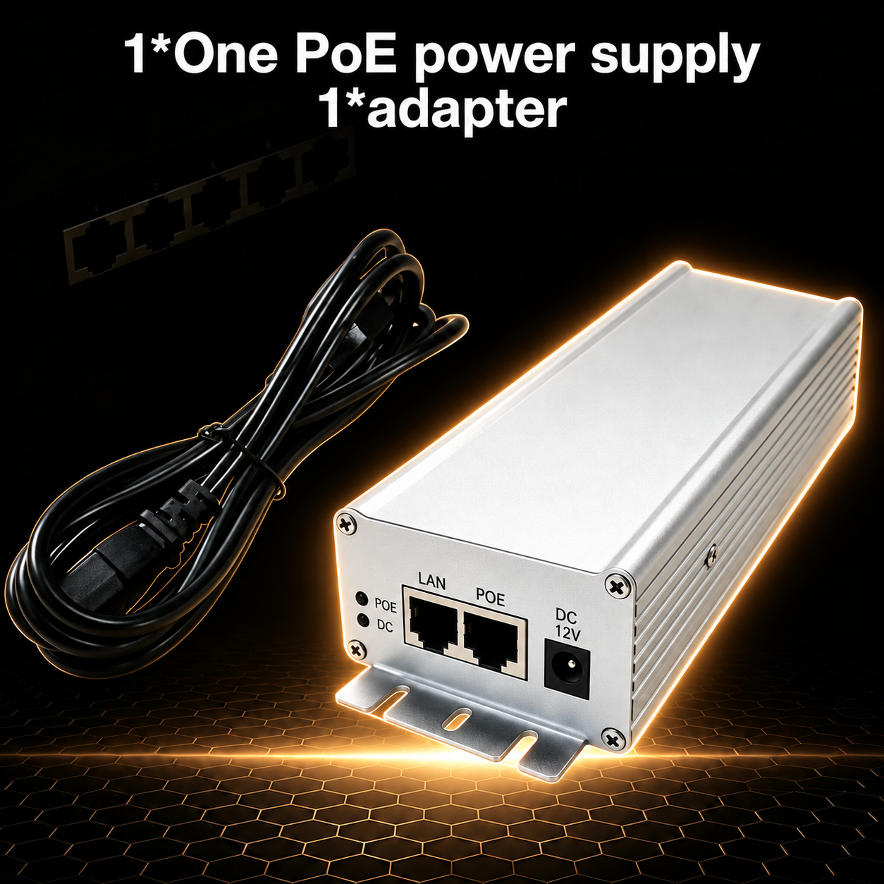 Elfcam – Injecteur PoE Non Standard Passive PoE 90W 10GbE pour Starlink V5, 56V, 10Gbps/2,5G/1G Auto-Adaptatif, Entrée AC 100–240V, jusqu’à 100m, Boîtier Aluminium avec Interrupteur – Image 5