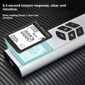 Télémètre laser J-40/J-60 – Mesure de distance 40 m/60 m, précision ±2 mm, fonctions surface/volume/Pythagore, écran LCD r…