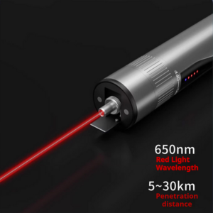Stylo rouge de détection de défauts de fibre optique B5 – 650 nm, puissance 5–30 mW, éclairage LED intégré, batterie recha…