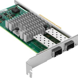 Elfcam®- Carte Ethernet 10Gb SFP+,  avec Intel X520-DA2/ X520-SR2-82599ES Chip, 10Go PCI Express x8 LAN Adapter, 10GbE NI...