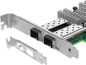 Elfcam®- Carte Ethernet 10Gb SFP+, avec Intel X520-DA2/ X520-SR2-82599ES Chip, 10Go PCI Express x8 LAN Adapter, 10GbE NIC…