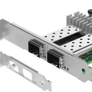 Elfcam®- Carte Ethernet 10Gb SFP+,  avec Intel X520-DA2/ X520-SR2-82599ES Chip, 10Go PCI Express x8 LAN Adapter, 10GbE NIC…