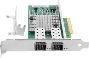 Elfcam®- Carte Ethernet 10Gb SFP+, avec Intel X520-DA2/ X520-SR2-82599ES Chip, 10Go PCI Express x8 LAN Adapter, 10GbE NIC…