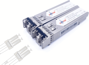 Elfcam – 2,5G SFP Module de Transceiver à Fibre Optique, Connecteur de Fibre Optique LC/UPC Multimode Duplex(OM3), 8…
