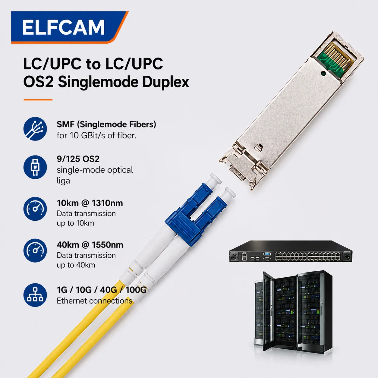 Câble à Fibre Optique LC/UPC á LC/UPC OS2 Duplex(Ref:425) – Image 4