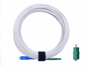 Elfcam – Câble à Fibre Optique LC/APC à SC/UPC Simplex Monomode 3,0mm Blanc, La Livraison avec Le Coupleur pour FRIT…