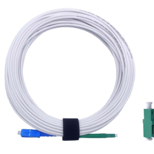 Elfcam – Câble à Fibre Optique LC/APC à SC/UPC Simplex Monomode 3,0mm Blanc, La Livraison avec Le Coupleur pour FRIT…