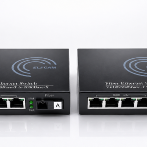 2er-Pack Glasfaser-Ethernet-Konverter, SFP-Medienkonverter im Lieferumfang enthalten, bis zu 20 km Entfernung auf Single-Mode-SC-Glasfaser (4 RJ45-Ports * 4 RJ45-Ports)