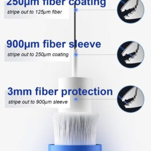 Elfcam® – Pince à Dénuder Ergonomique 3 Coupes, Pince 3 en 1 pour Dénuder et Décaper pour Fibre Optique de 125 um à …