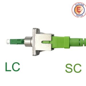Elfcam® – Adaptateur à Fibre Optique Câble Monomode Simplex SC/APC Femelle à LC/APC Mâle, Lot de 1(REF:13846)