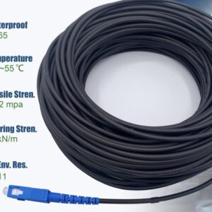 Elfcam® – Cordon Fibre Optique pour Extérieur SC/UPC vers SC/UPC OS2 Simplex Monomode Diamètre de câble 5,0mm(REF:13…