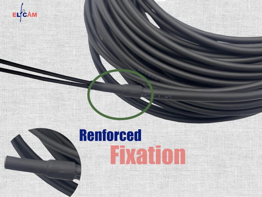 Elfcam® – Câble à Fibre Optique SC/UPC vers SC/UPC OM3 Duplex Multimode 50/125um G657A2 pour Extérieur et Intérieur(…