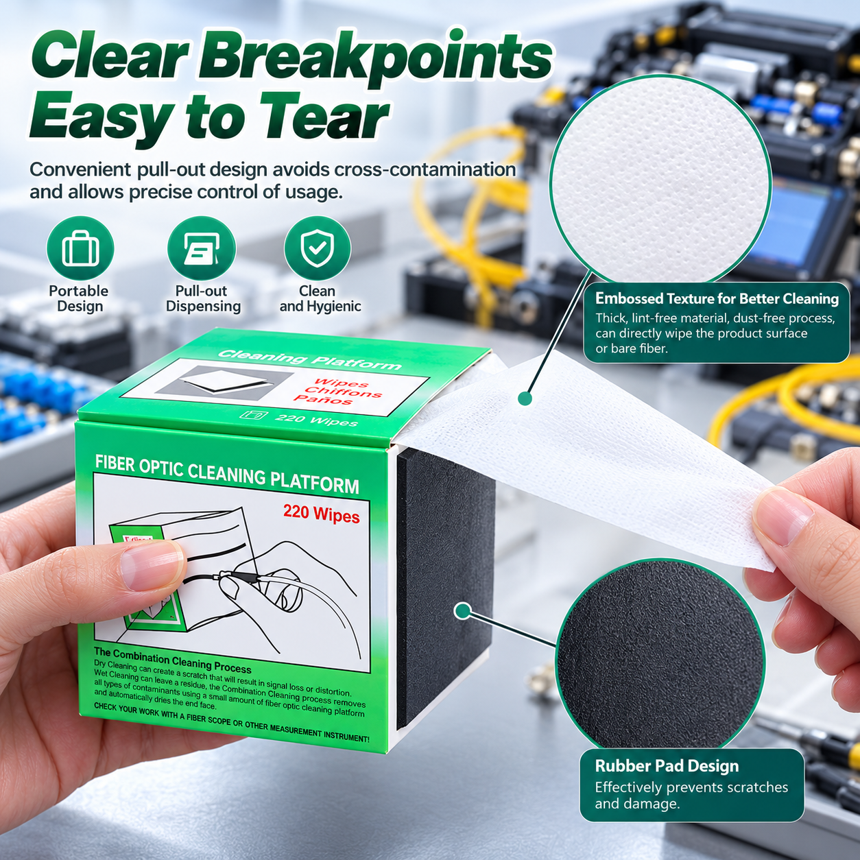 Wipe Paper High Quality Fiber Cleaning platform- 280 Wipes (Ref:2741) - Image 5