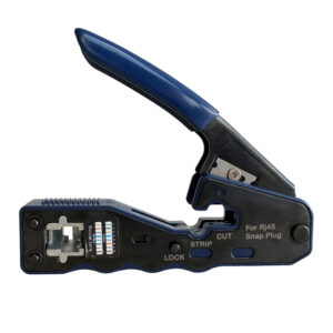 Outil de Sertissage RJ45 Professionnel 3 en 1 – Coupe, Dénude & Sertit – Pince Crimpante Pass-Through pour Connecteur…