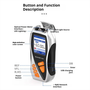 Testeur multimètre de fibre optique Y9 – Localisateur visuel de défauts (VFL) 650 nm / 1310 nm, compteur de puissance opti…